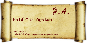 Halász Agaton névjegykártya